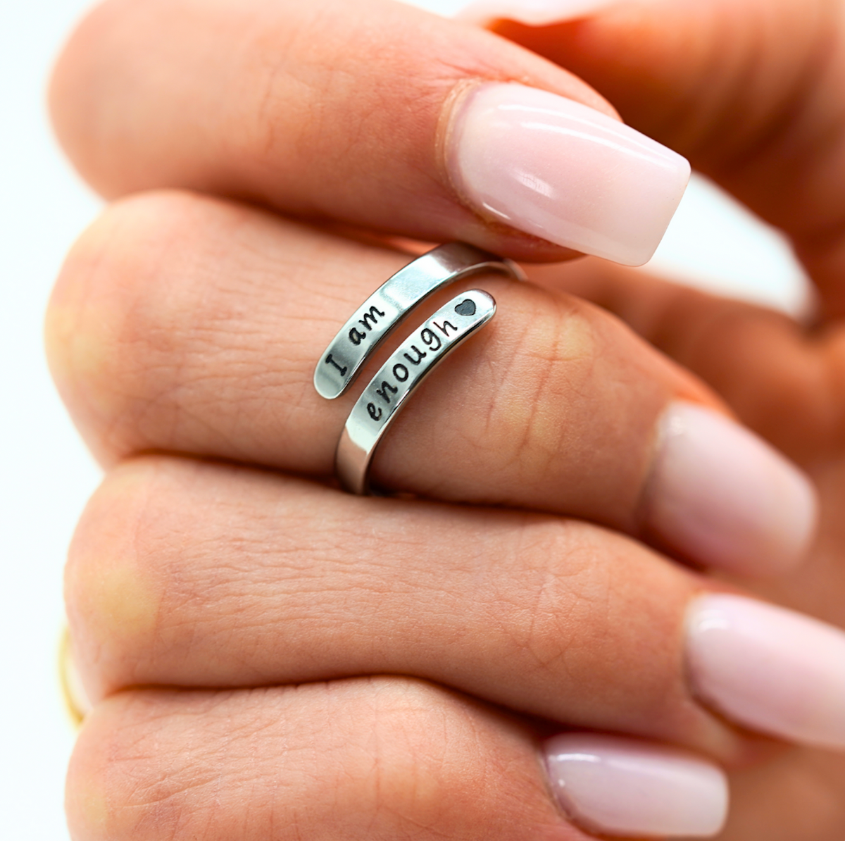 I Am Enough - Sterling Silver Affirmation Ring