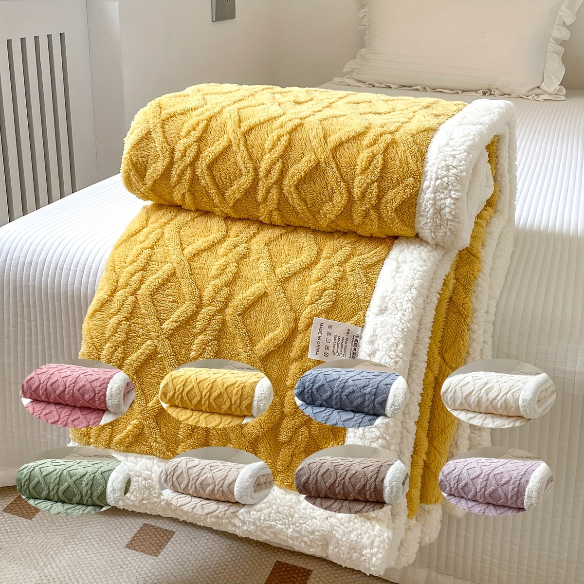 Reversible Fleece Blanket - Cozy Warm Comfort