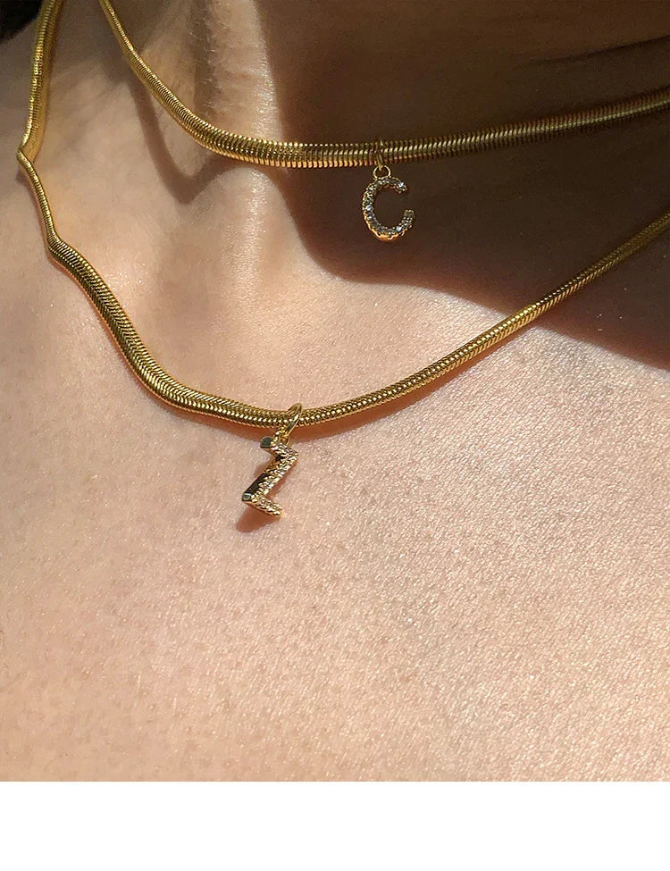 Ella - Gold Initial Necklace for Women