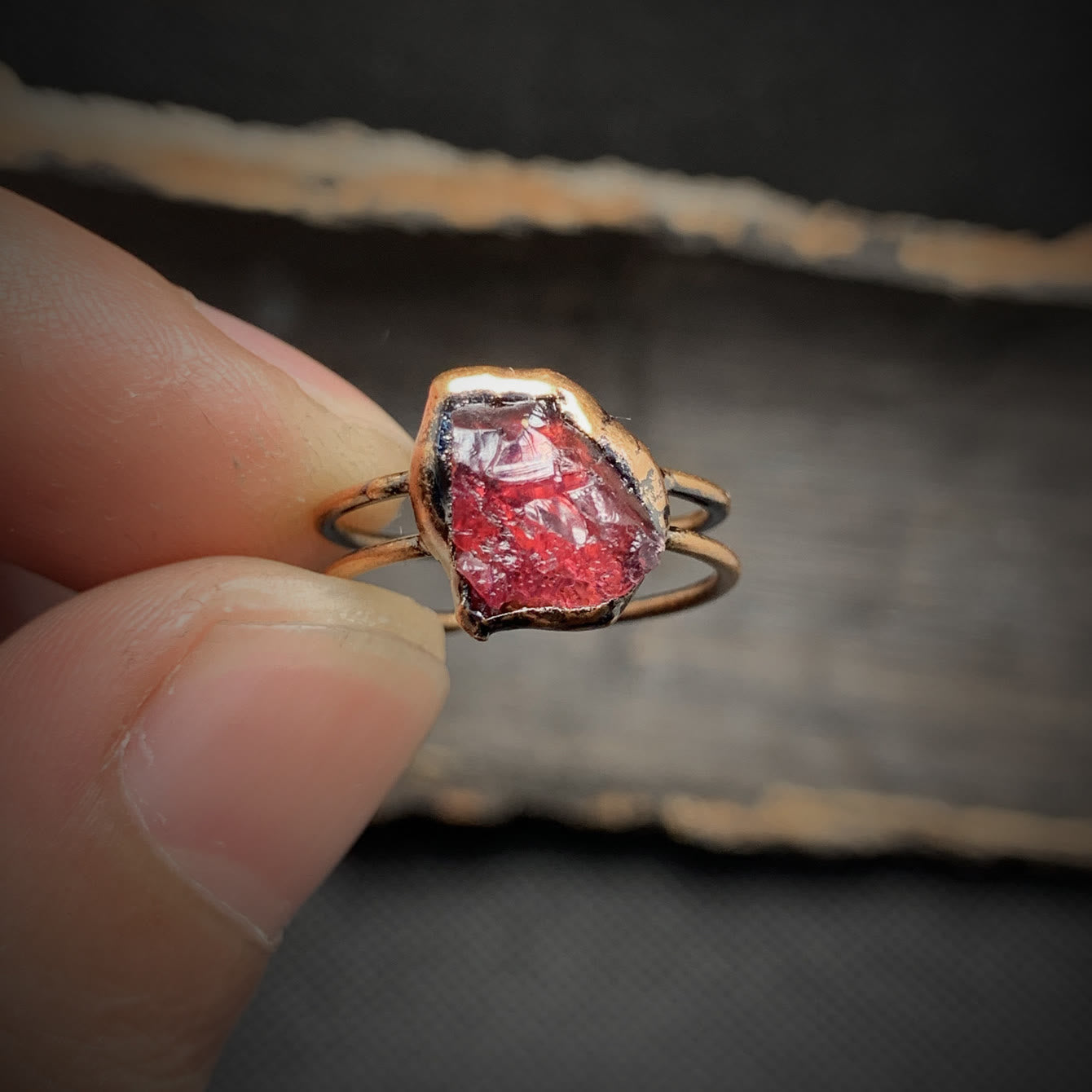 Selina - Natural Raw Birthstone Ring for Women