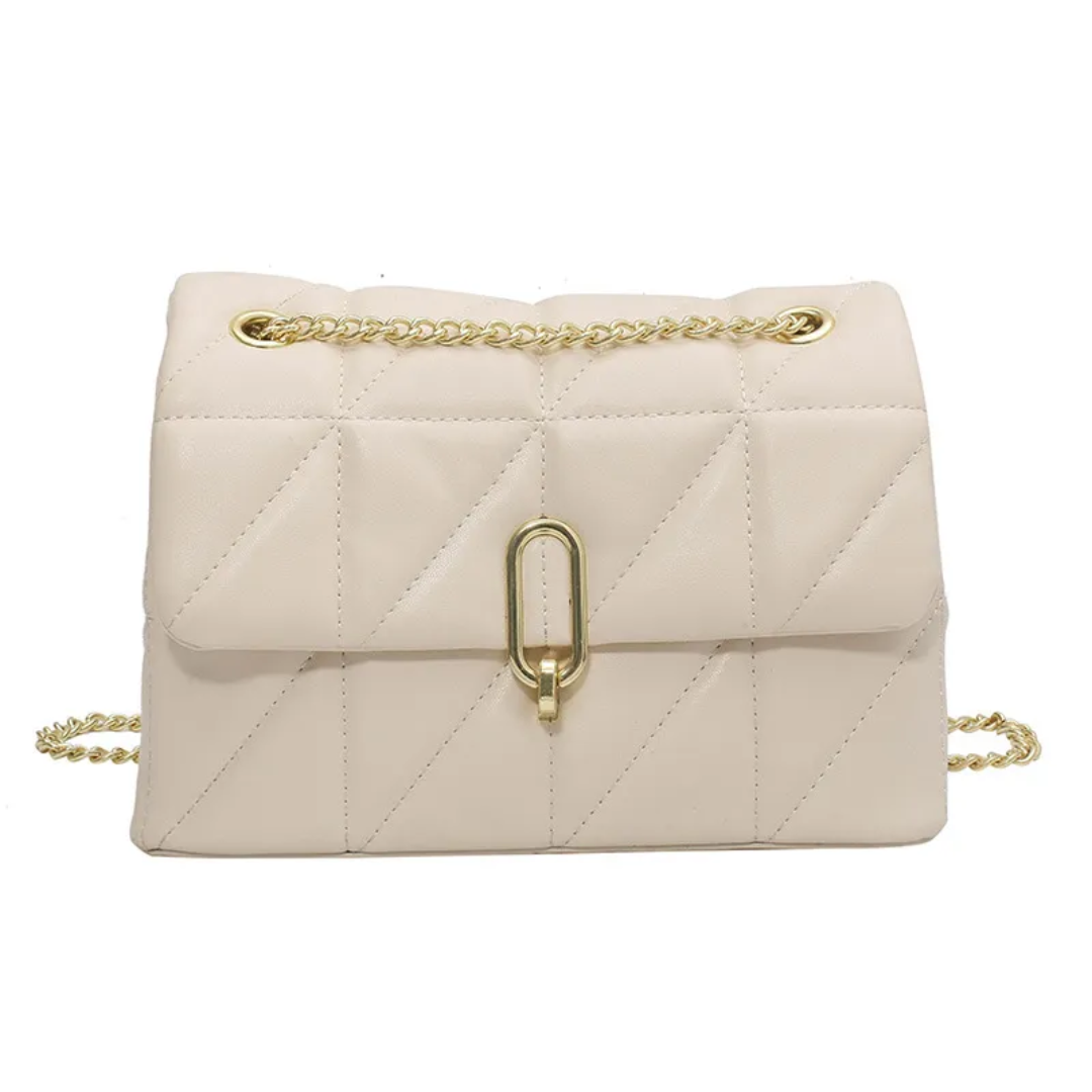 SylvieBag - Quilted Handbag with Gold Chain Strap