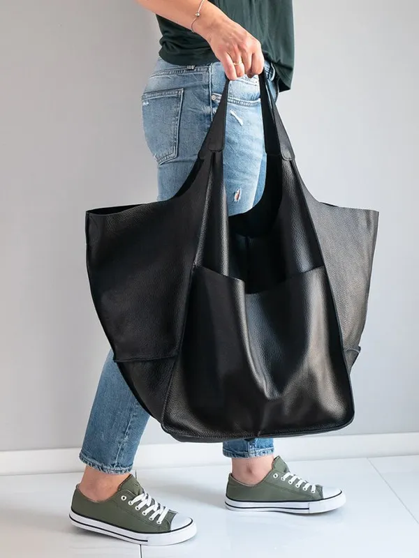 Maxine Tote - PU Leather Beach Bag