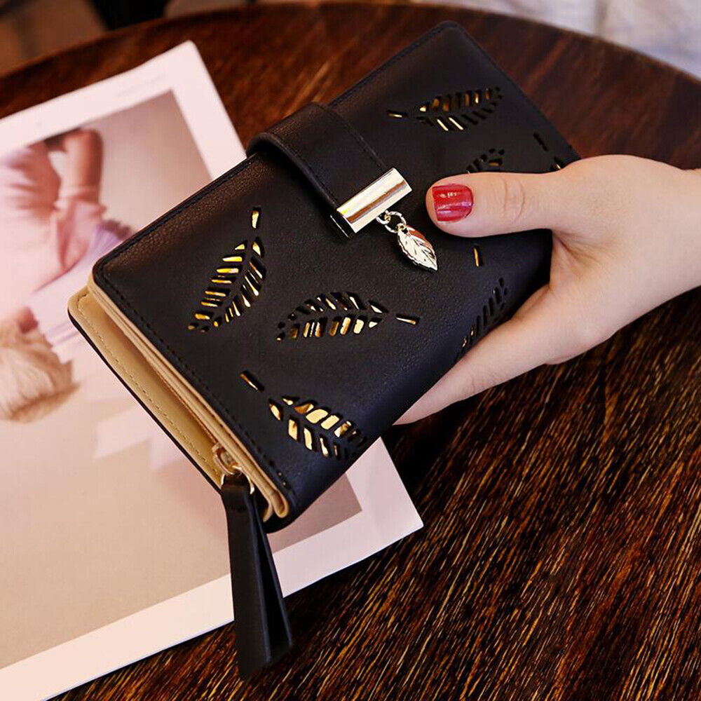 GoldenLeaf - Luxury Leather Wallet with Leaf Design