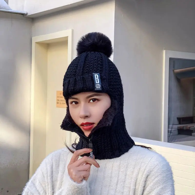 WinterPom - Cozy Pompom Winter Balaclava
