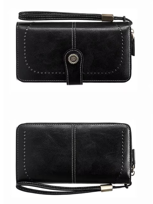 LeatherMax - RFID Leather Wallet with Wrist Strap