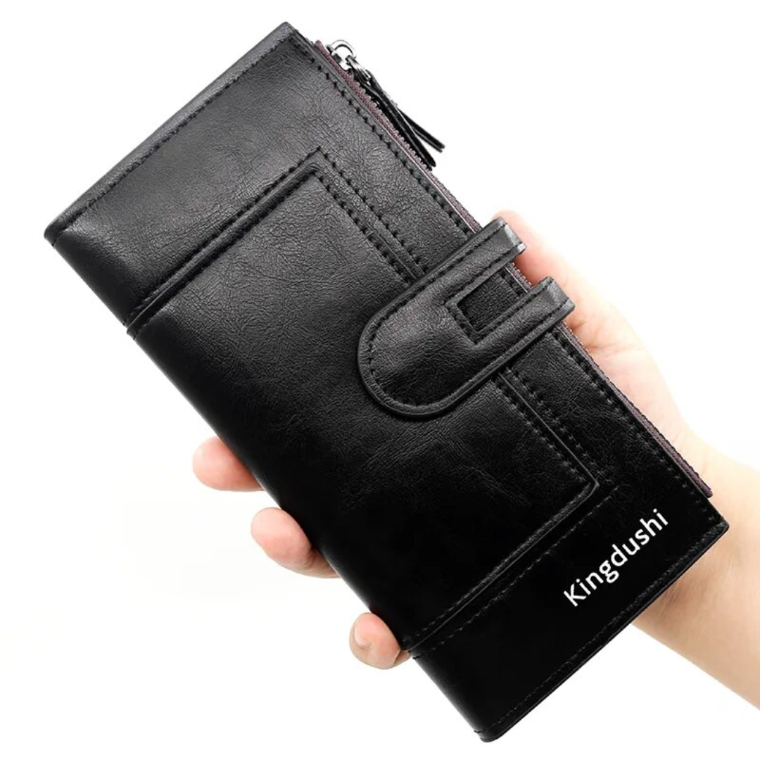 ElegantLeather - Long Leather Wallet for Women