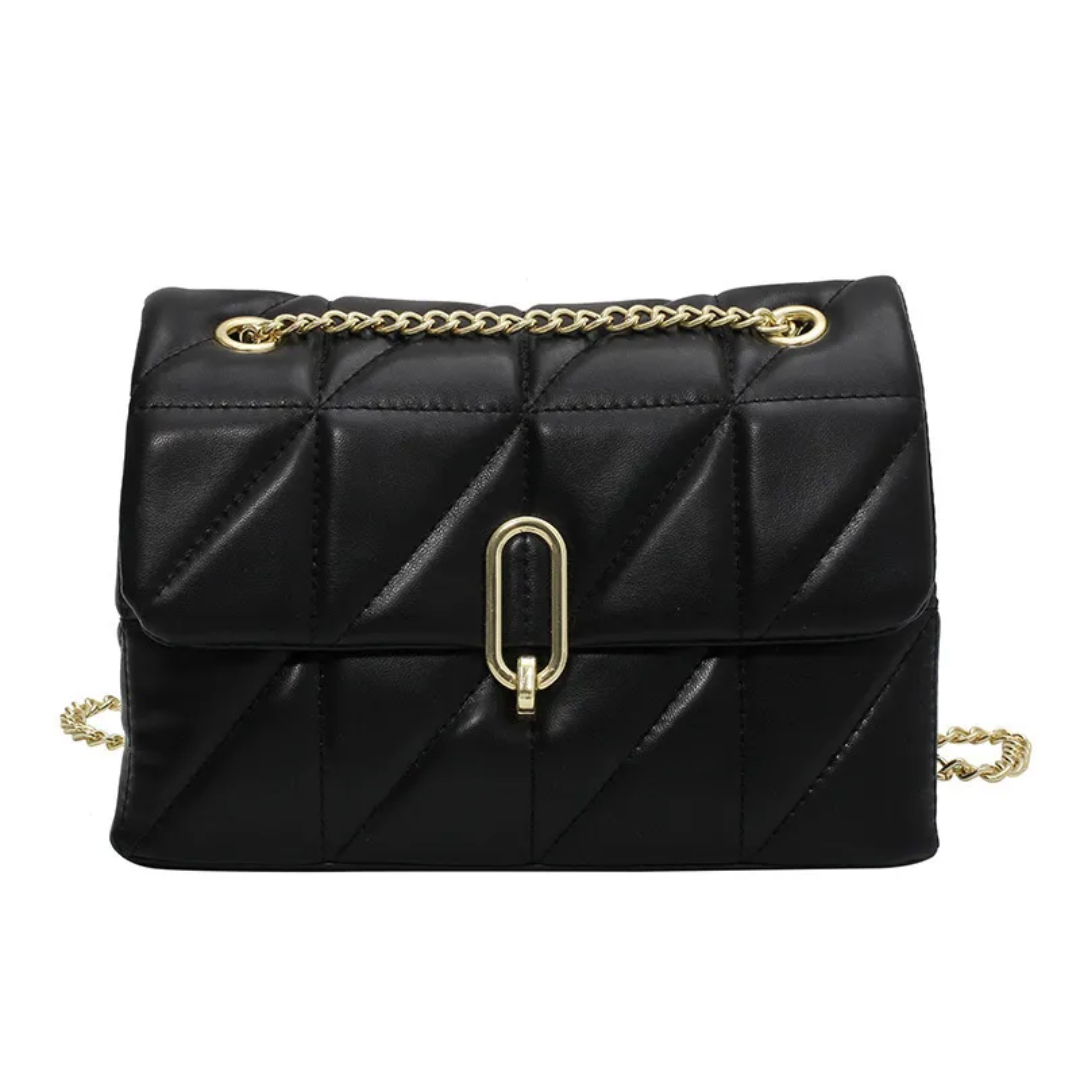SylvieBag - Quilted Handbag with Gold Chain Strap