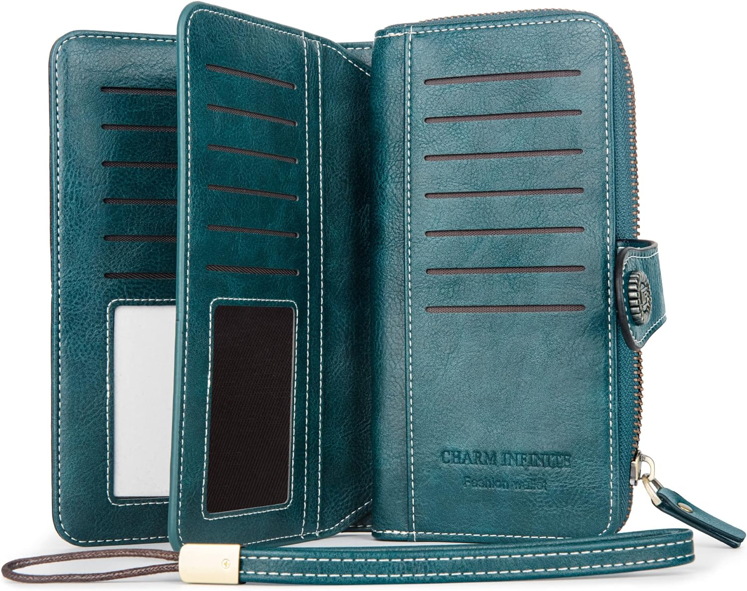 LeatherMax - RFID Leather Wallet with Wrist Strap