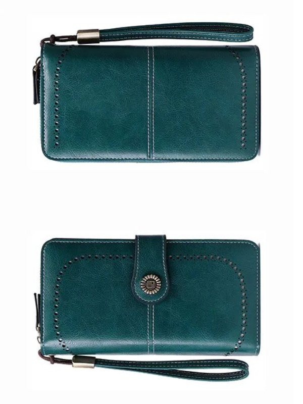 LeatherMax - RFID Leather Wallet with Wrist Strap