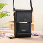 TouchStyle Bag - Elegant Leather Crossbody with Phone Holder