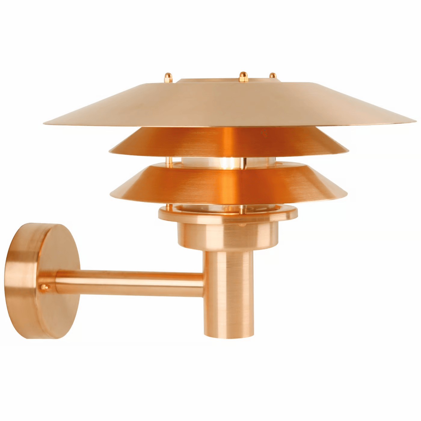 VenoLight Outdoor Lamp - Copper E27 Wall Light with Clear Glass