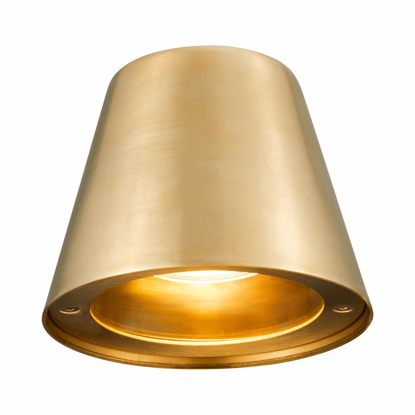 Aleria Glow - Elegant Brass Outdoor Wall Light with GU10 Fitting