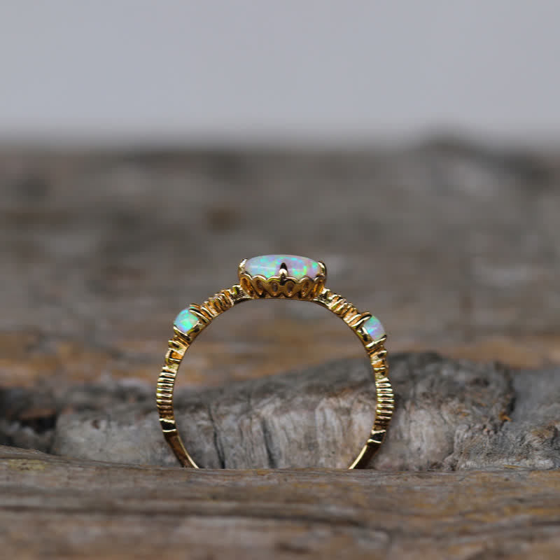 Isabella - Vintage Opal Ring of Love and Sincerity for Women