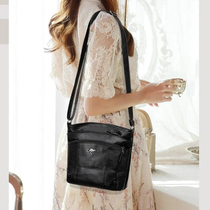 LuxuryCarry - Spacious Vegan Leather Shoulder Bag