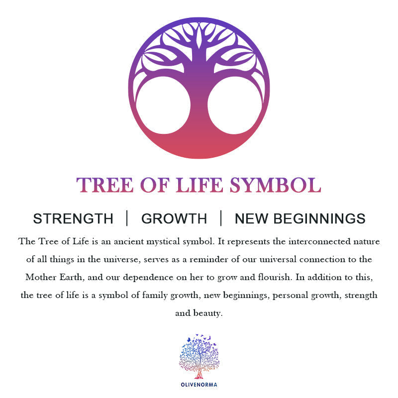 Elara - Tree of Life Crystal Gemstone Necklace for Women