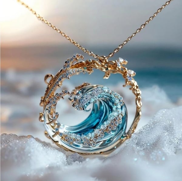 OceanSpirit Necklace - Elegant Maritime Titanium Necklace