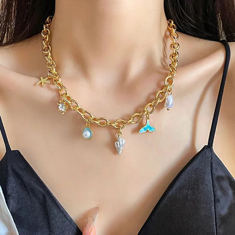 Naya Chic Bohemian Shell Necklace - Adjustable Choker