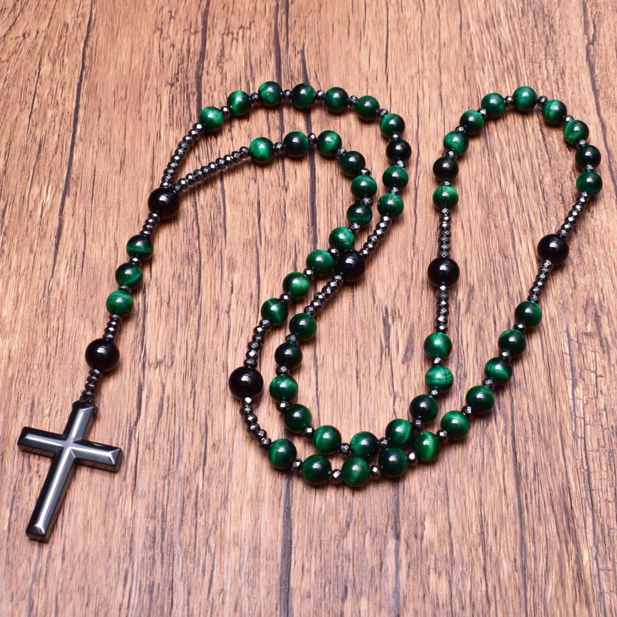 Orion - Tiger Eye Rosary Necklace