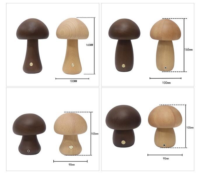 Mushroomlight - Wireless Wooden LED Night Light