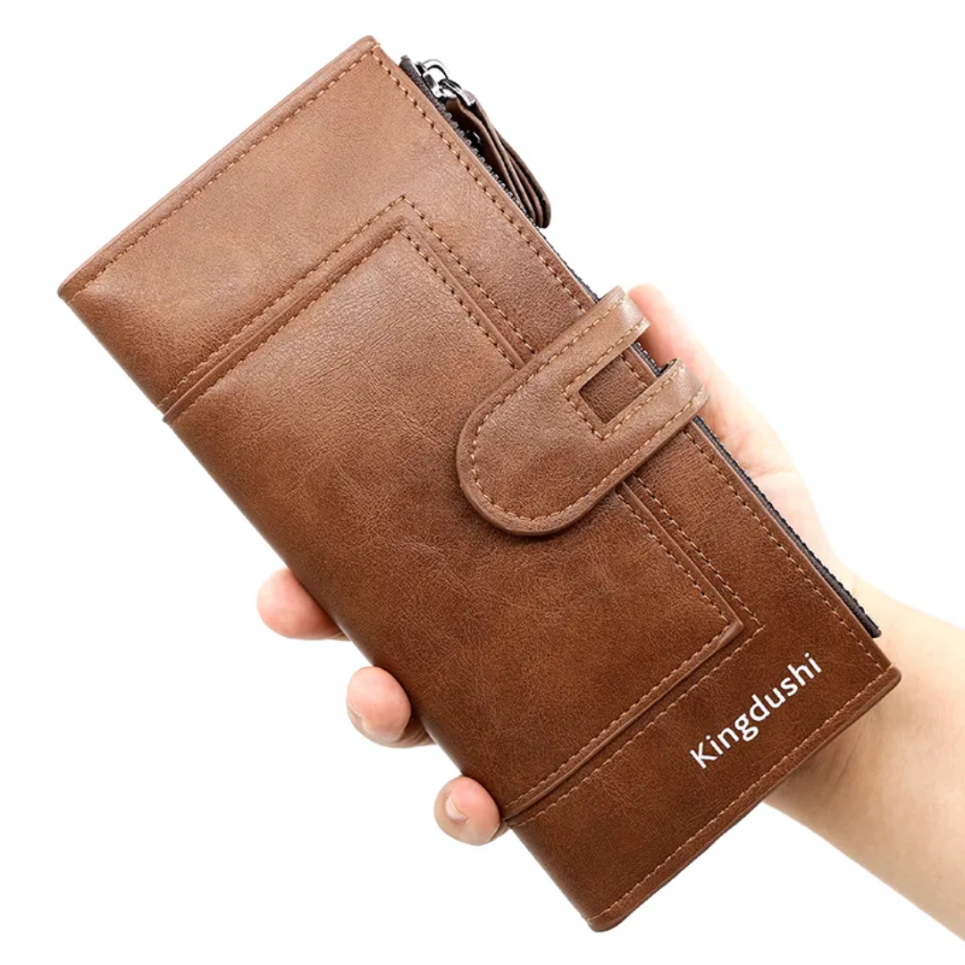 ElegantLeather - Long Leather Wallet for Women