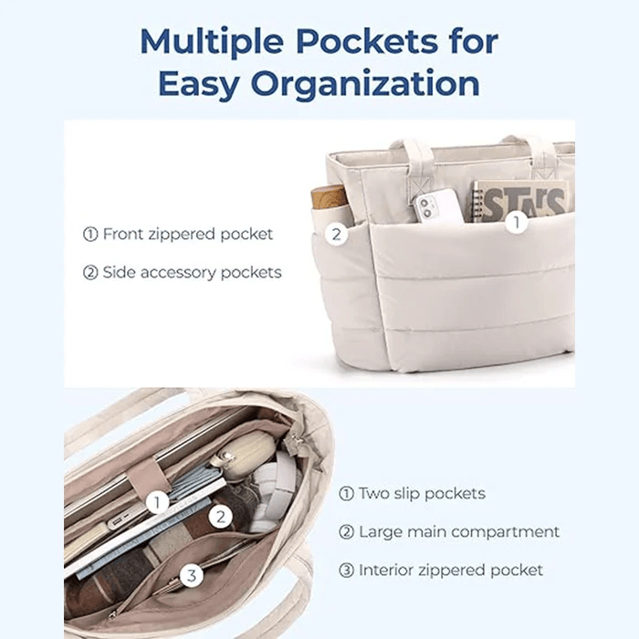 FlexiPuff Bag - Spacious Modern Everyday Handbag