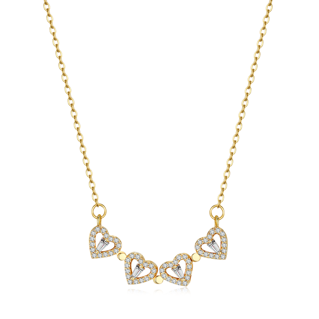 Lucky Charm Necklace – Heart Pendant in Gold