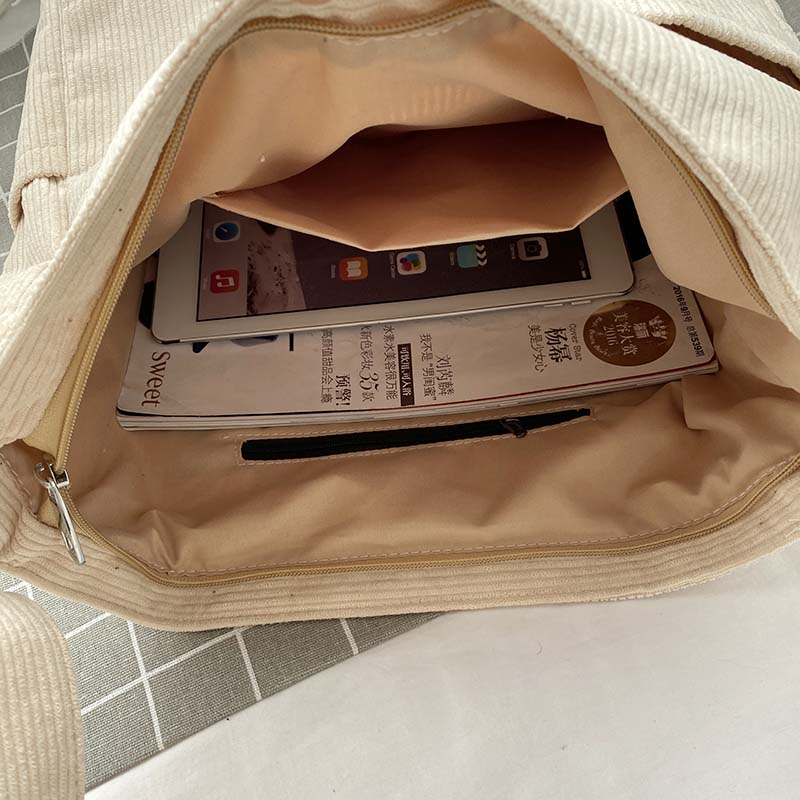 StyleLoom - Luxe Corduroy Shoulder Bag for Women