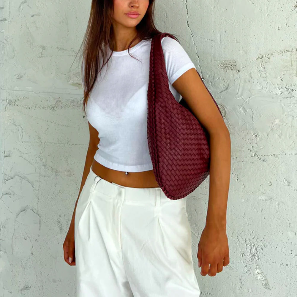 WeaveLux Bag - Elegant Woven Women's Shoulder Bag