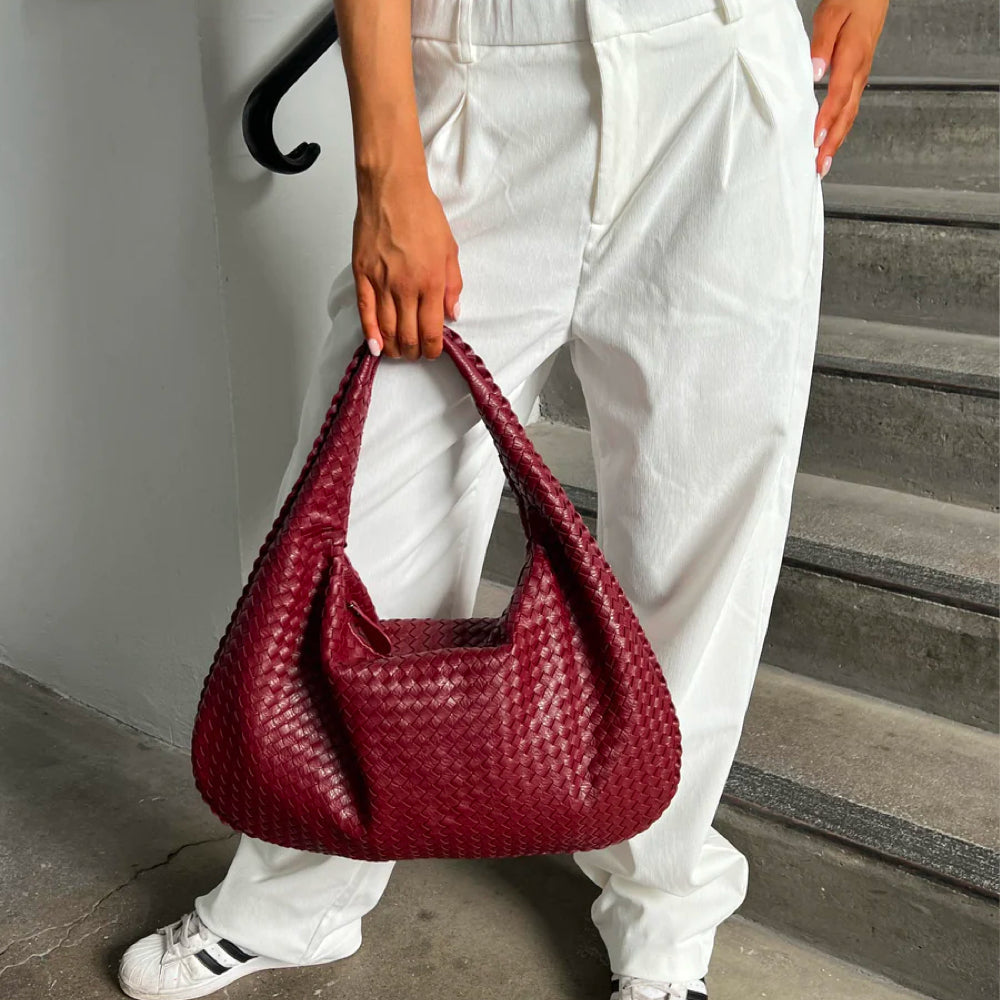 WeaveLux Bag - Elegant Woven Women's Shoulder Bag