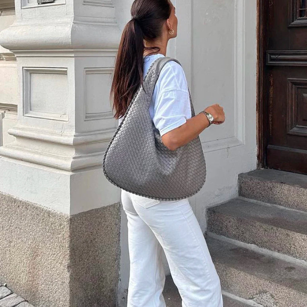 WeaveLux Bag - Elegant Woven Women's Shoulder Bag
