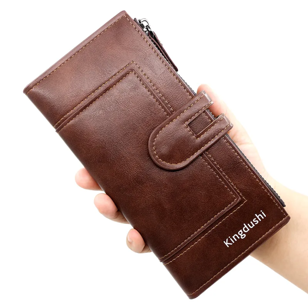 ElegantLeather - Long Leather Wallet for Women