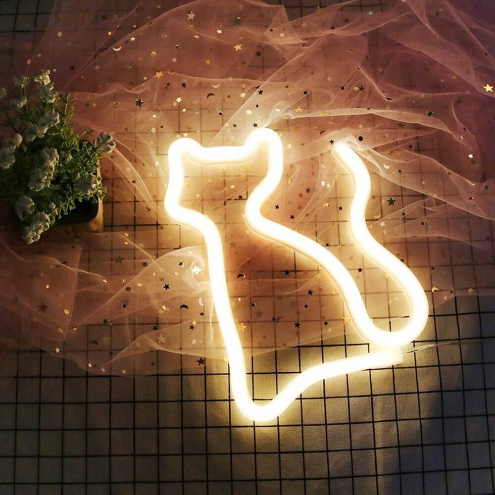 Kitty Neon Lamp - Trendy LED Mood Light