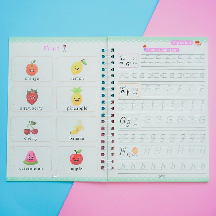 ScribbleJoy Book - Reusable Handwriting Practice Book for Kids