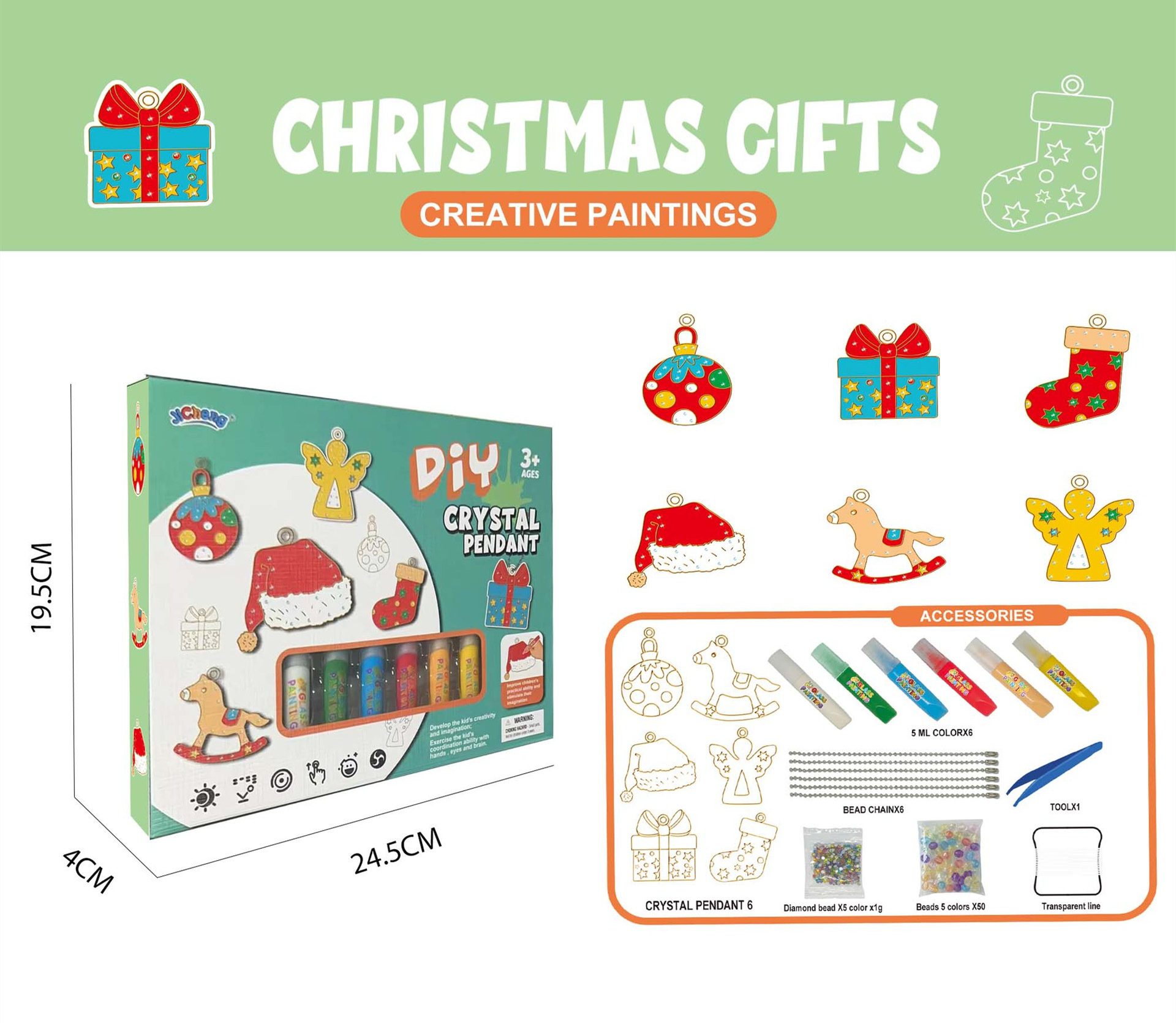 SparkleArt - DIY Paint Your Own Keychain Kit