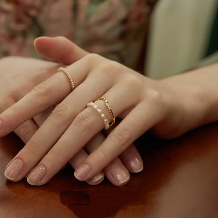 Ivy - Double-Layer Pearl Ring for Women