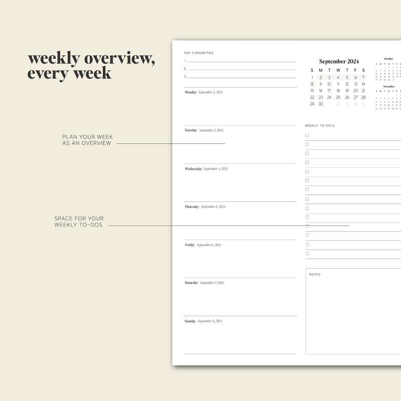 PlanEase 2024-25 Yearly Planner