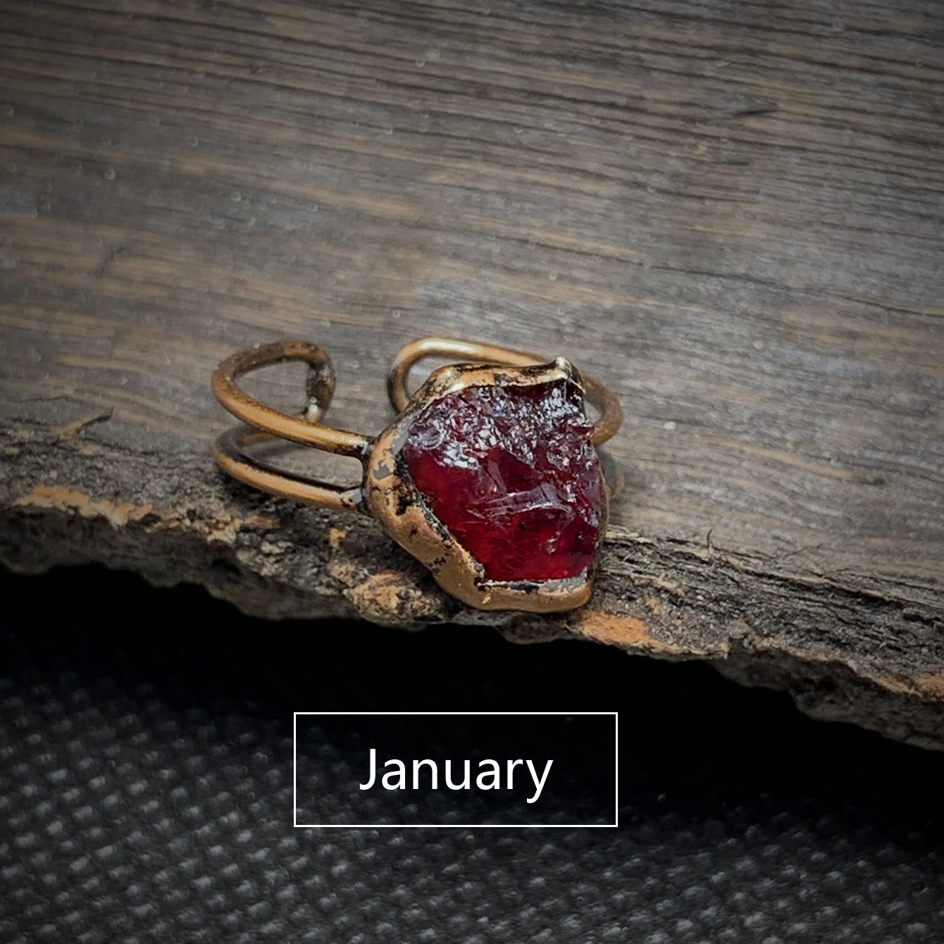 Selina - Natural Raw Birthstone Ring for Women