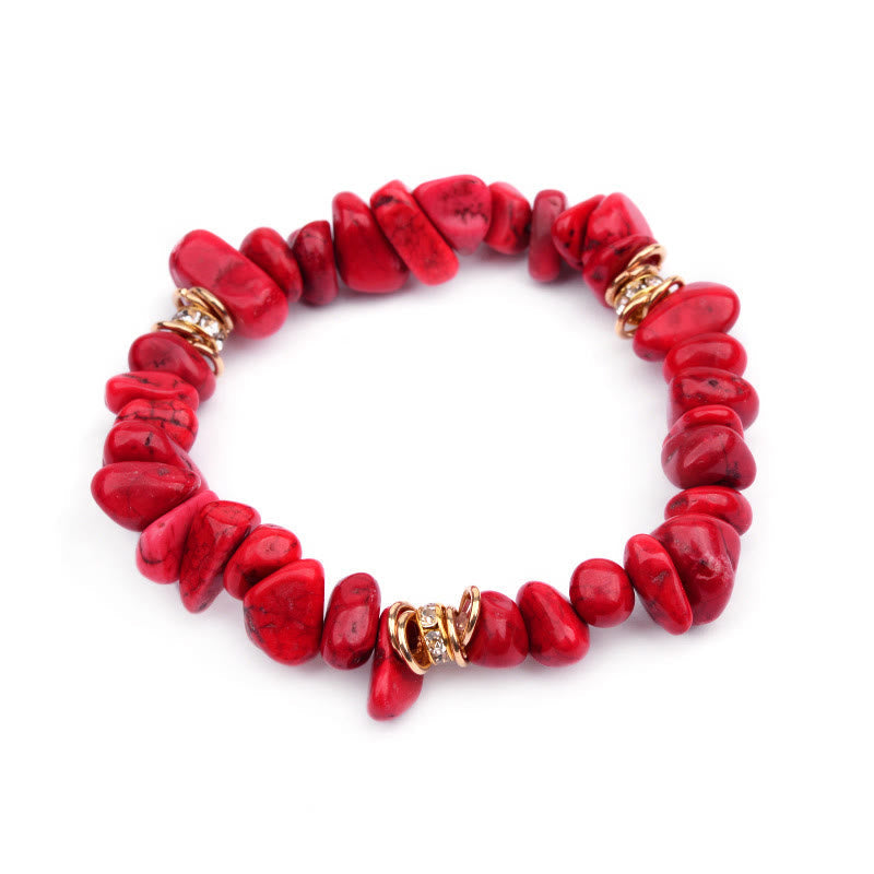 Natural Stone - Crystal Bead Bracelet