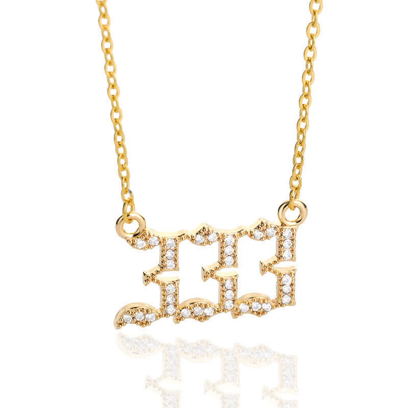 Zirconia - Angel Numbers Necklace for Women