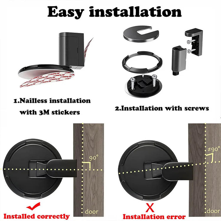 Mechanical Door Stopper - Stylish Metal Stop