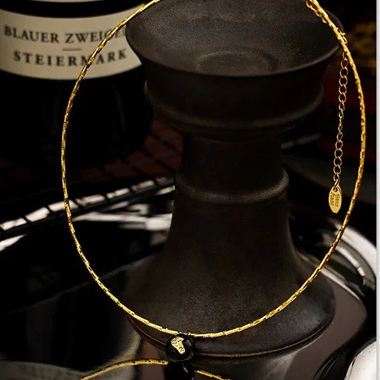 Iris - Vintage Gold-Dipped Statement Necklace for Women