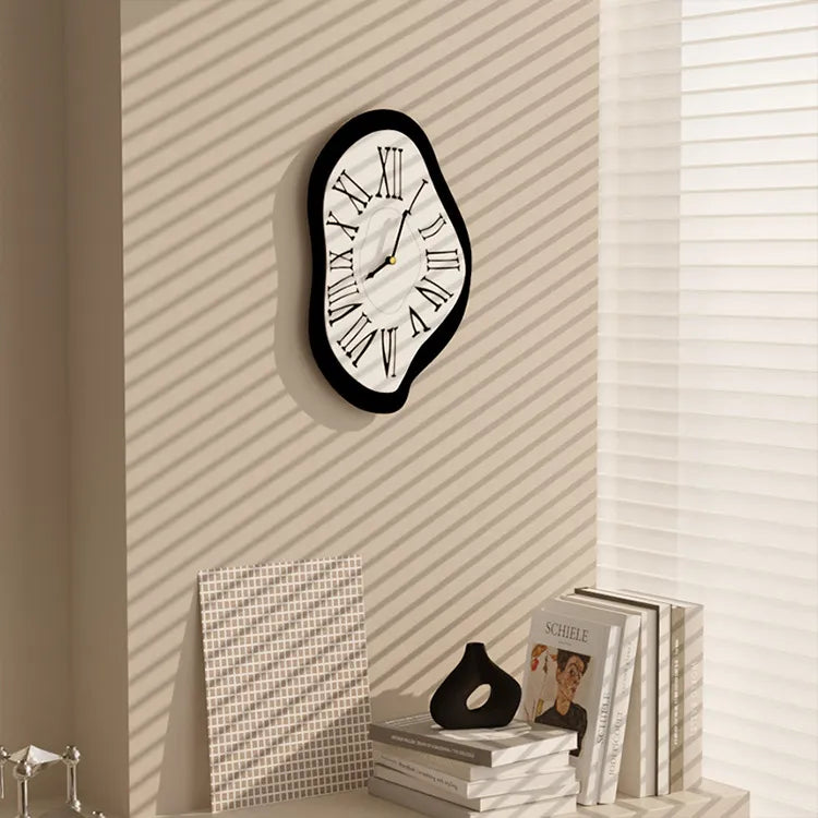 Surrealist Black Wall Clock - Artistic & Stylish