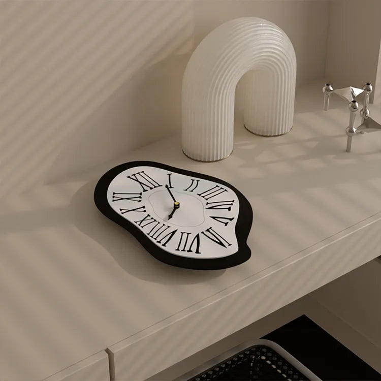 Surrealist Black Wall Clock - Artistic & Stylish