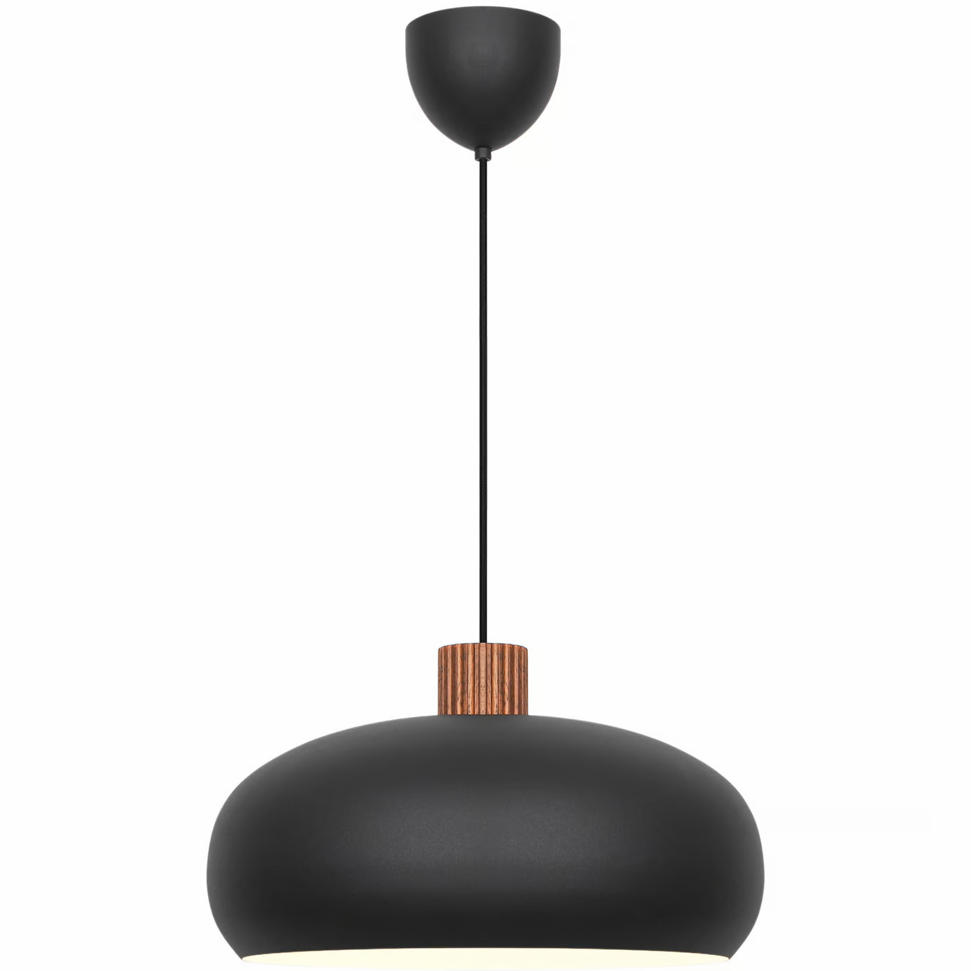Aurelio Design Light - Black Wood Pendant Lamp with E27 Fitting