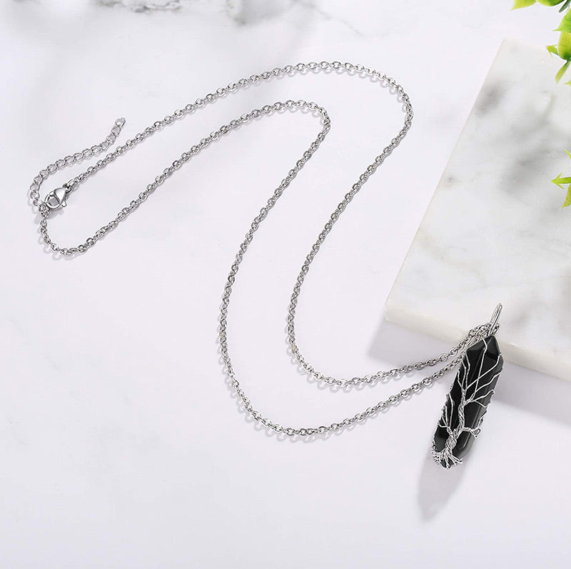 Elara - Tree of Life Crystal Gemstone Necklace for Women