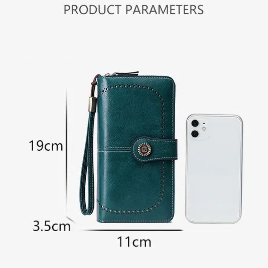 LeatherMax - RFID Leather Wallet with Wrist Strap