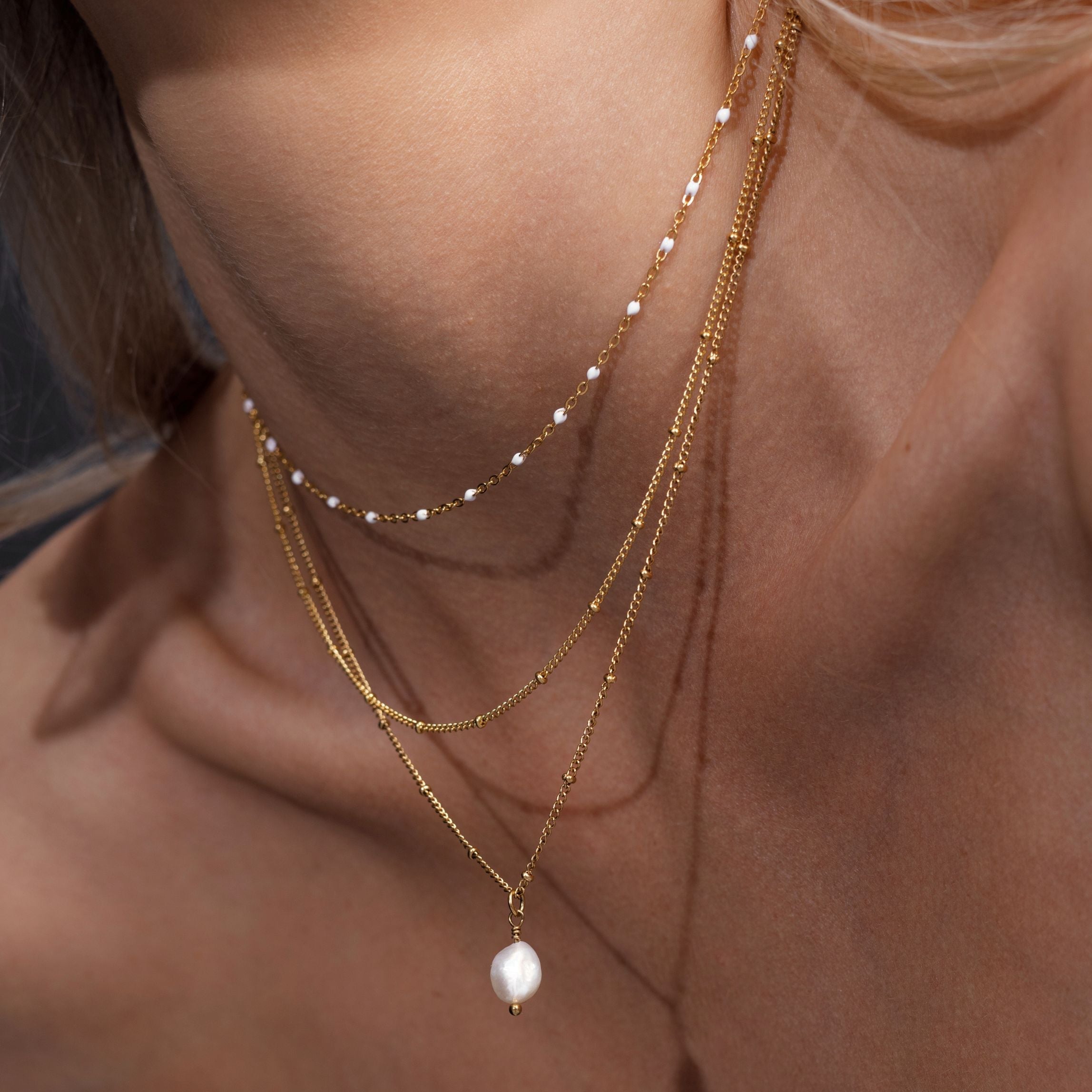 Amara - Double Beaded Choker Necklace for Women
