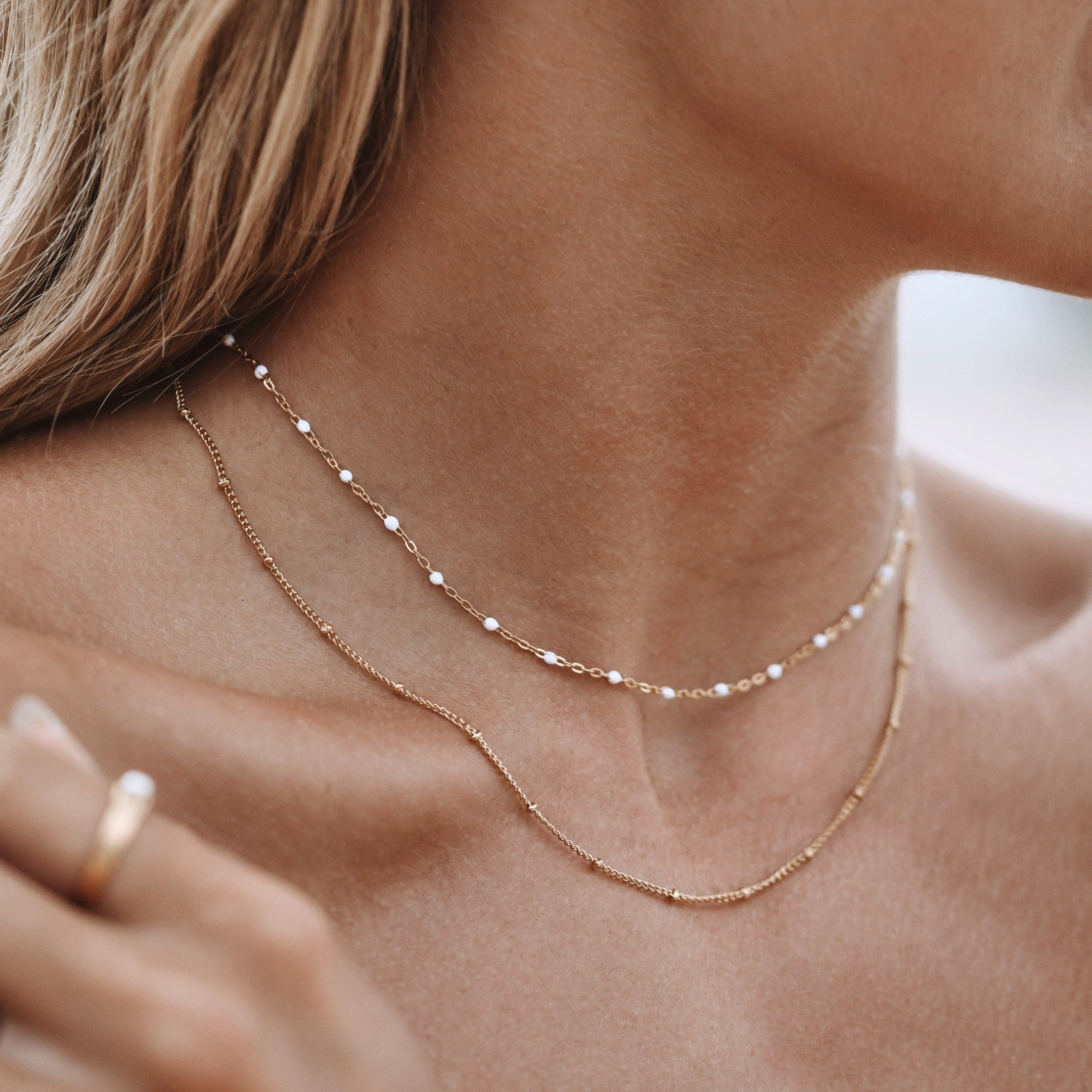 Amara - Double Beaded Choker Necklace for Women