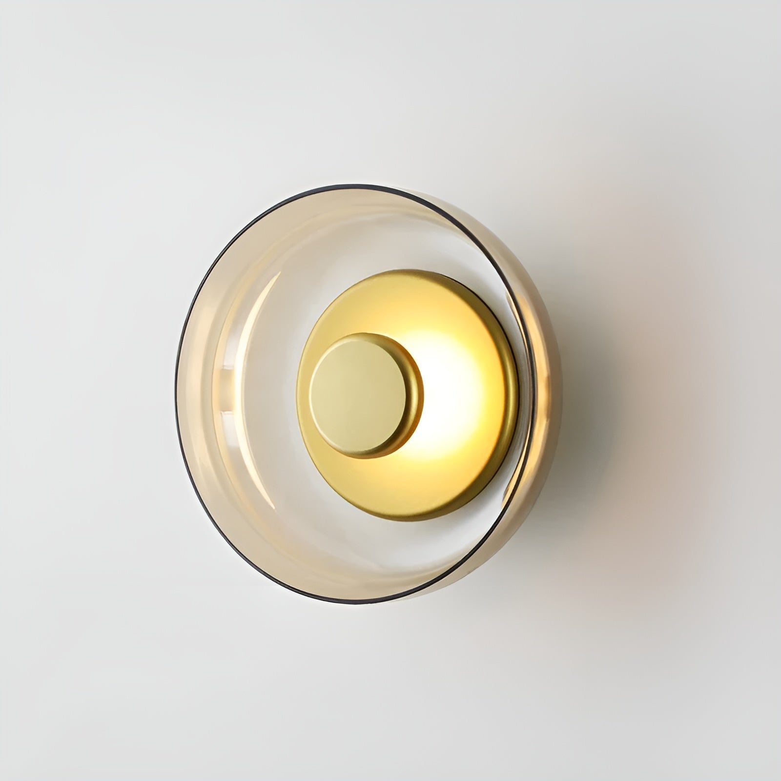 Nordic Glow LED Wall Lamp - Glass & Gold Accents