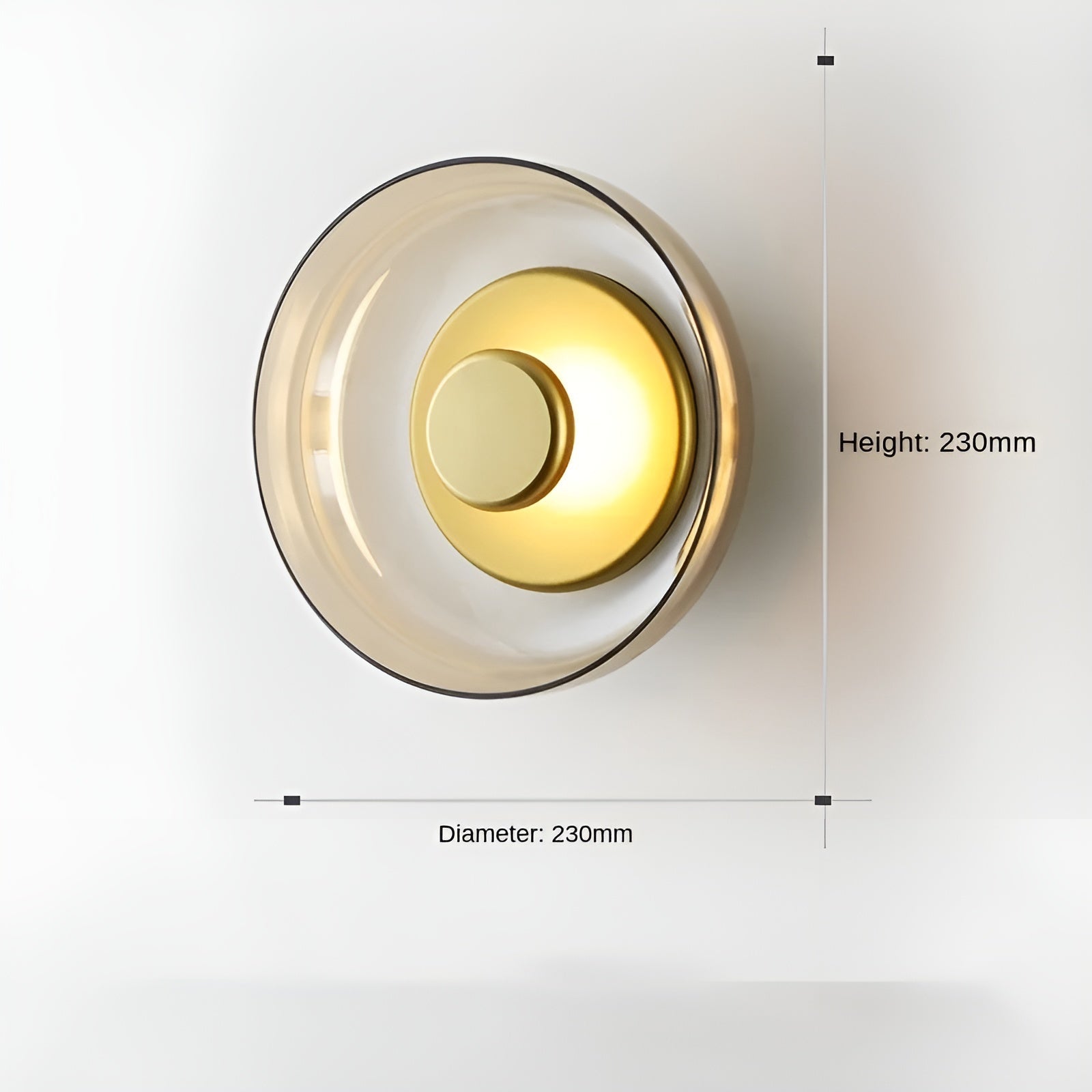 Nordic Glow LED Wall Lamp - Glass & Gold Accents